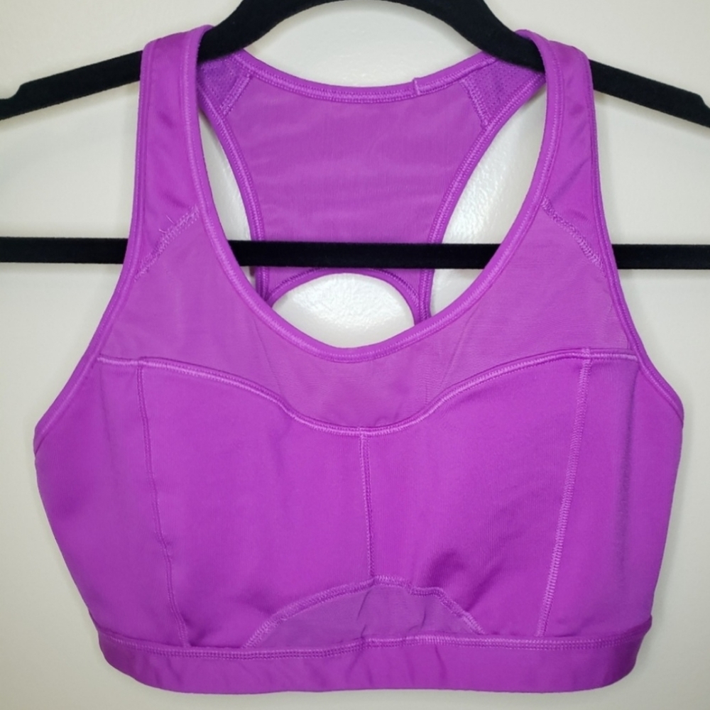 ATHLETA Purple Triple Dare Sports Bra L